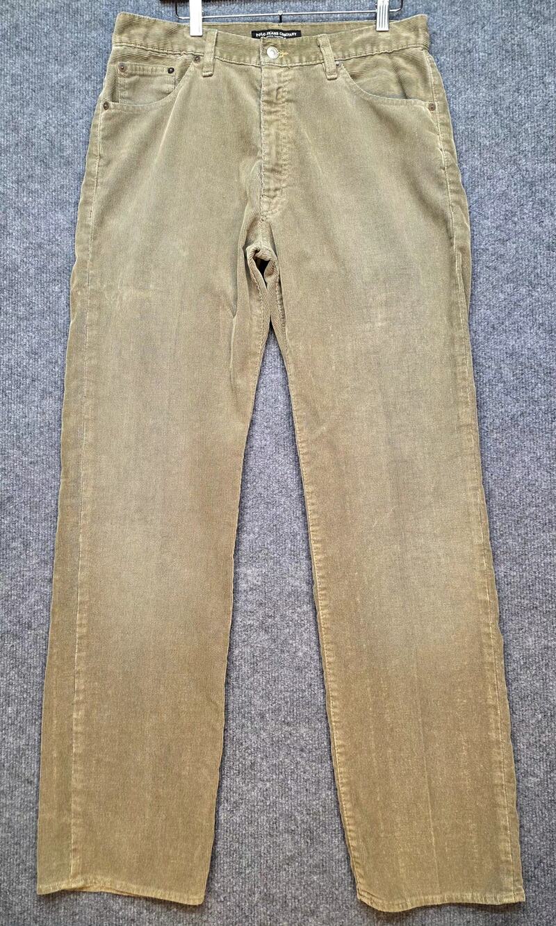 Vintage Polo Jeans Co Ralph Lauren Cord Hayden Corduroy Pants Men's 34x34 Tan
